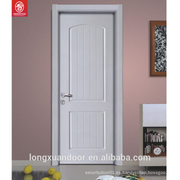 Excelente calidad de bajo precio de color blanco pintura puerta de madera interior